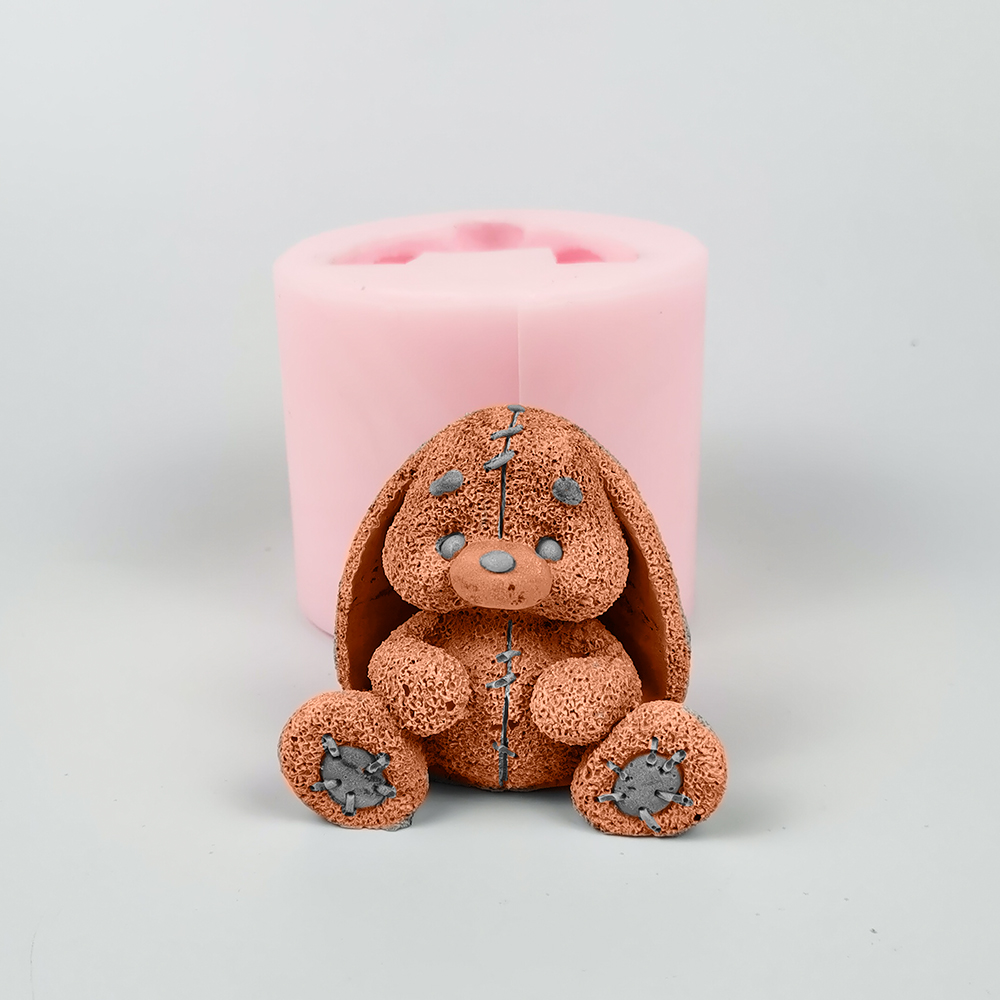 Bunny Cake Mold - Cetakan Silikon 3D Mainan Boneka Kartun