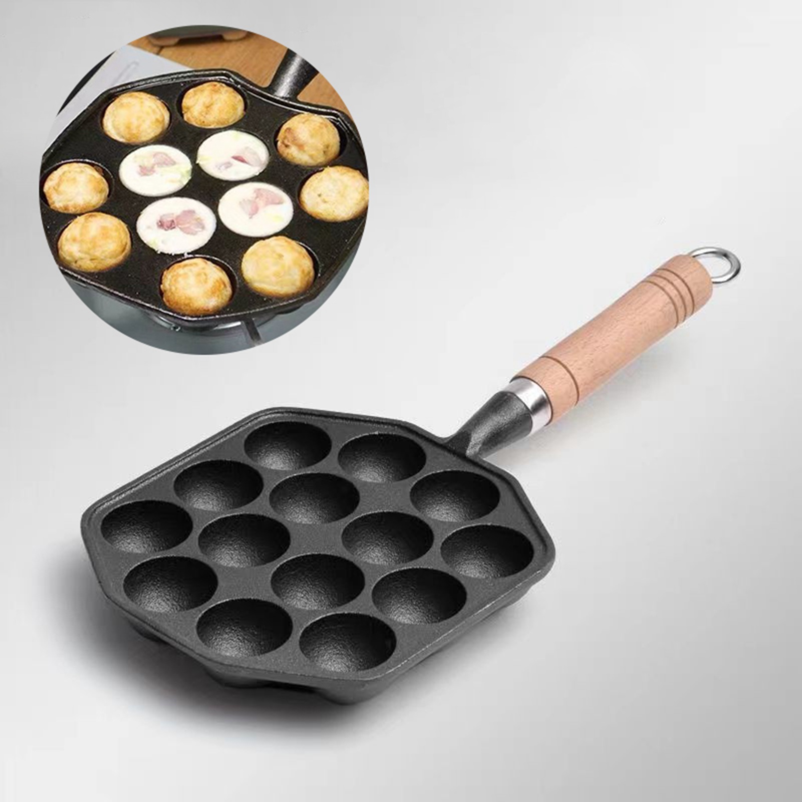 Takoyaki Grill Plate - Panci Takoyaki 14 lubang besi cor