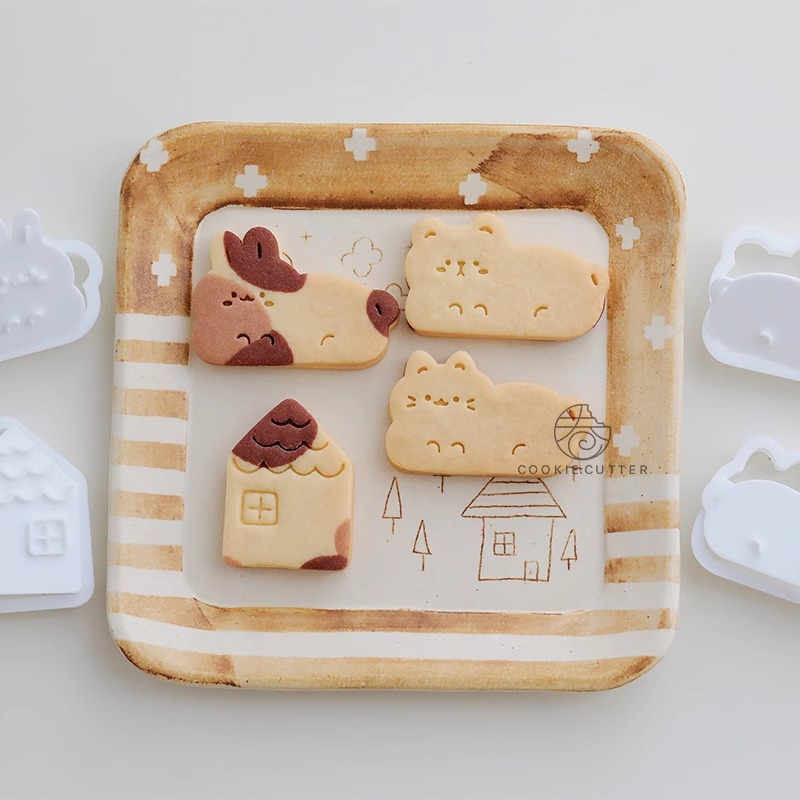 Bunny Cake Mold - Kartun Hewan Pemotong Kue Hewan Lucu