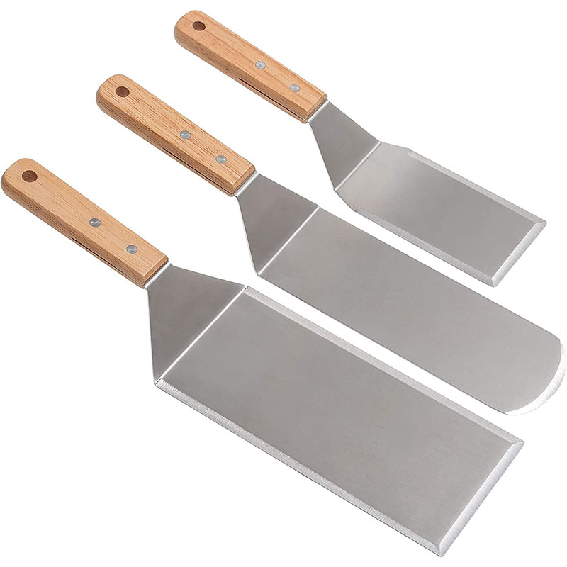 Okonomiyaki Spatula - Set Spatula Profesional, Turner Hamburger Panekuk