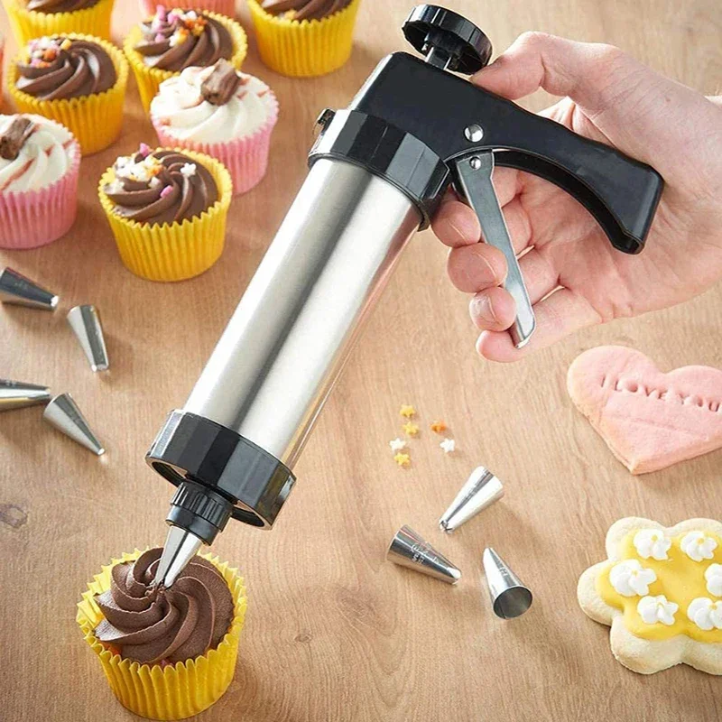Churros Maker Gun - Kit Pistol Tekan Kue Stainless Steel,