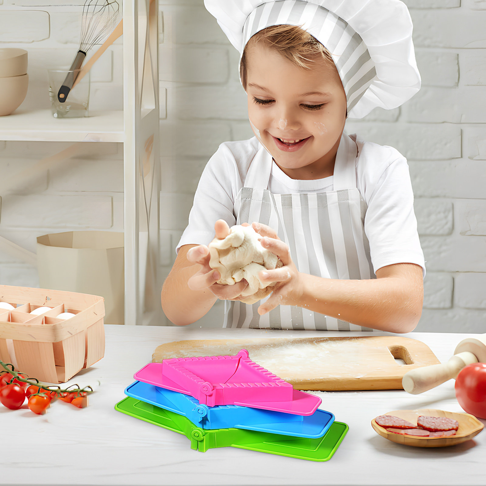 Dumpling Press Set - 3Pcs Set Cetakan Pangsit Plastik Alat