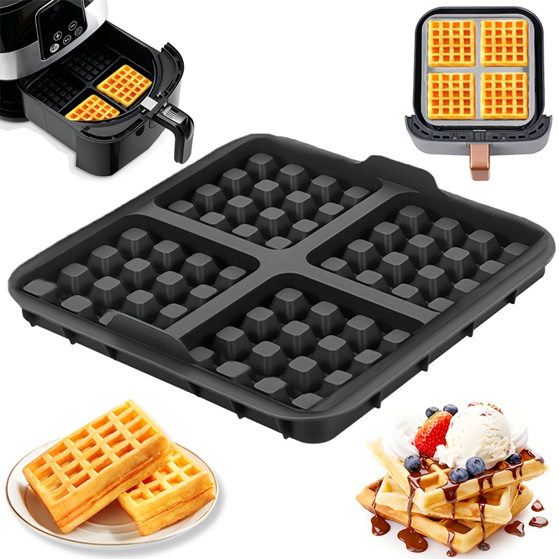 Mini Pancake Griddle - Cetakan Waffle Persegi, Loyang Anti Lengket