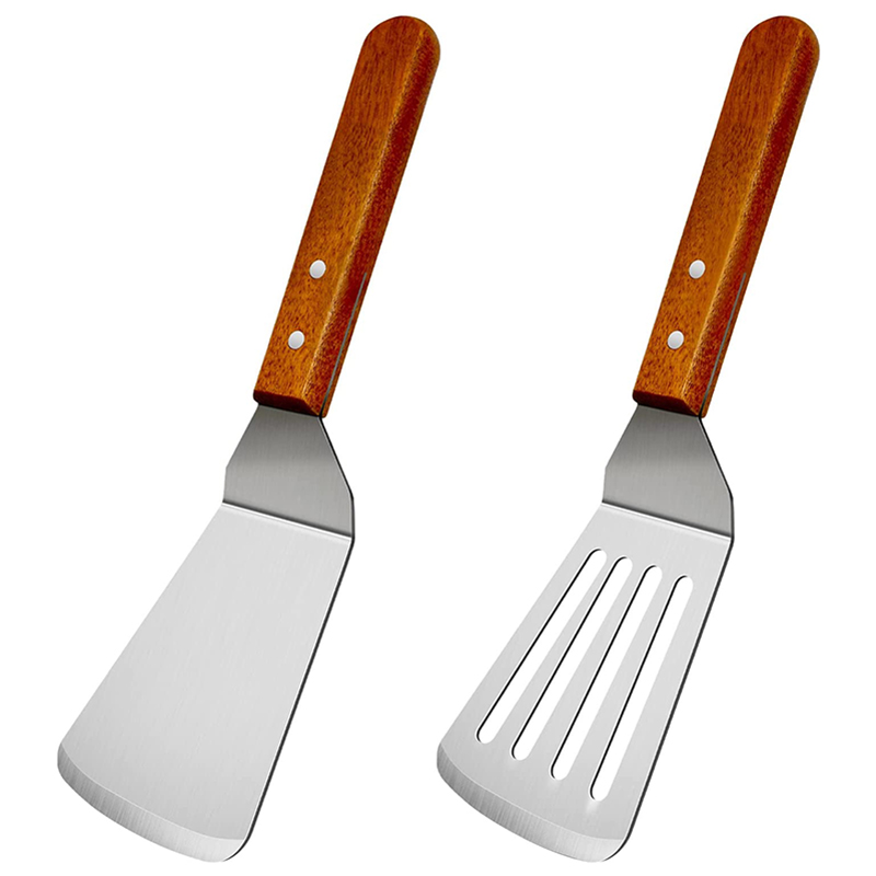 Okonomiyaki Spatula - Spatula logam untuk wajan besi cor,