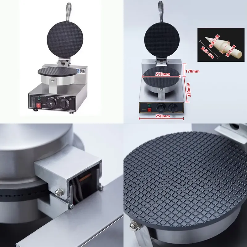 Waffle Cone Maker - Mesin Pembuat Waffle Listrik TEBAK Factory