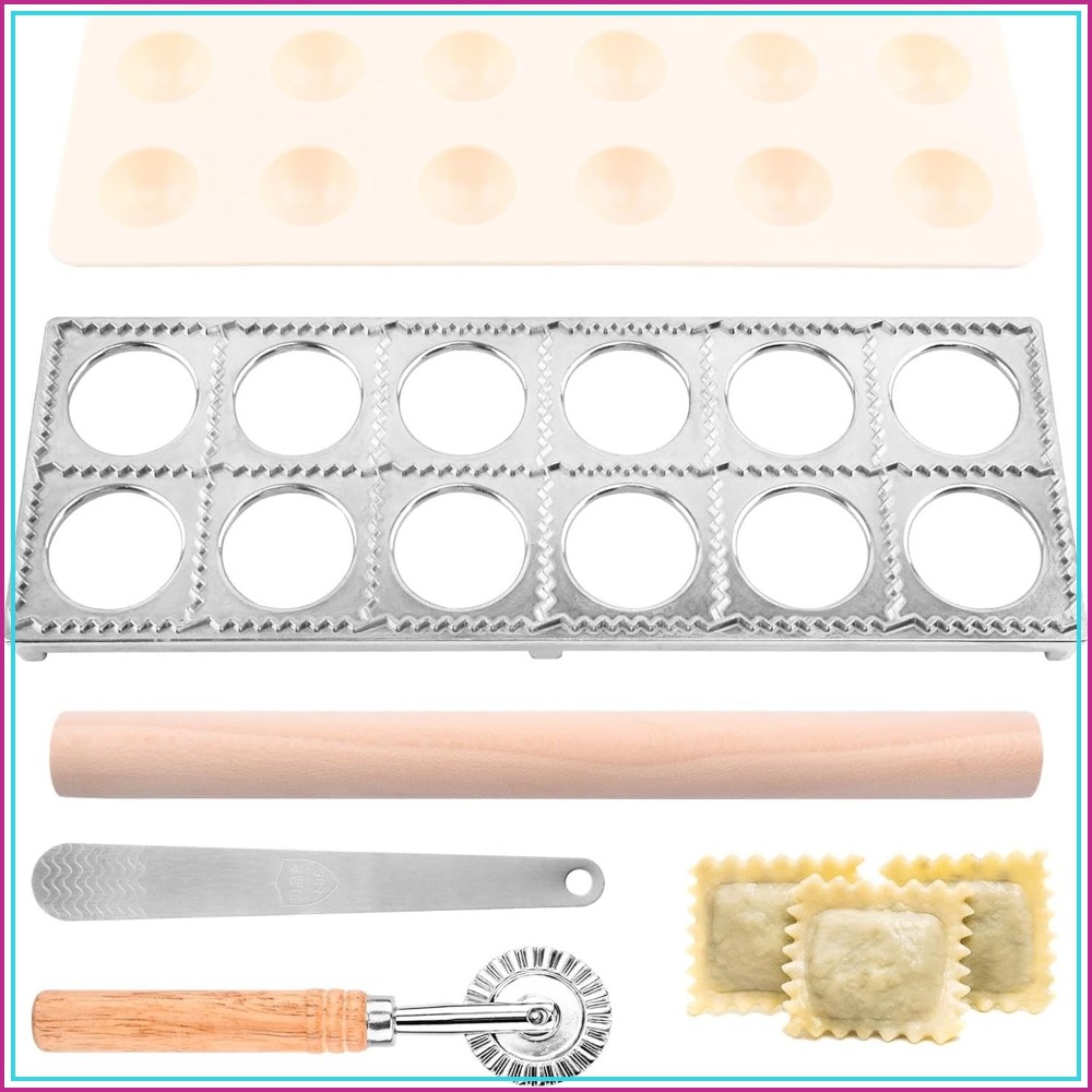 Dumpling Press Set - Set Cetakan Ravioli 12 Lubang dengan