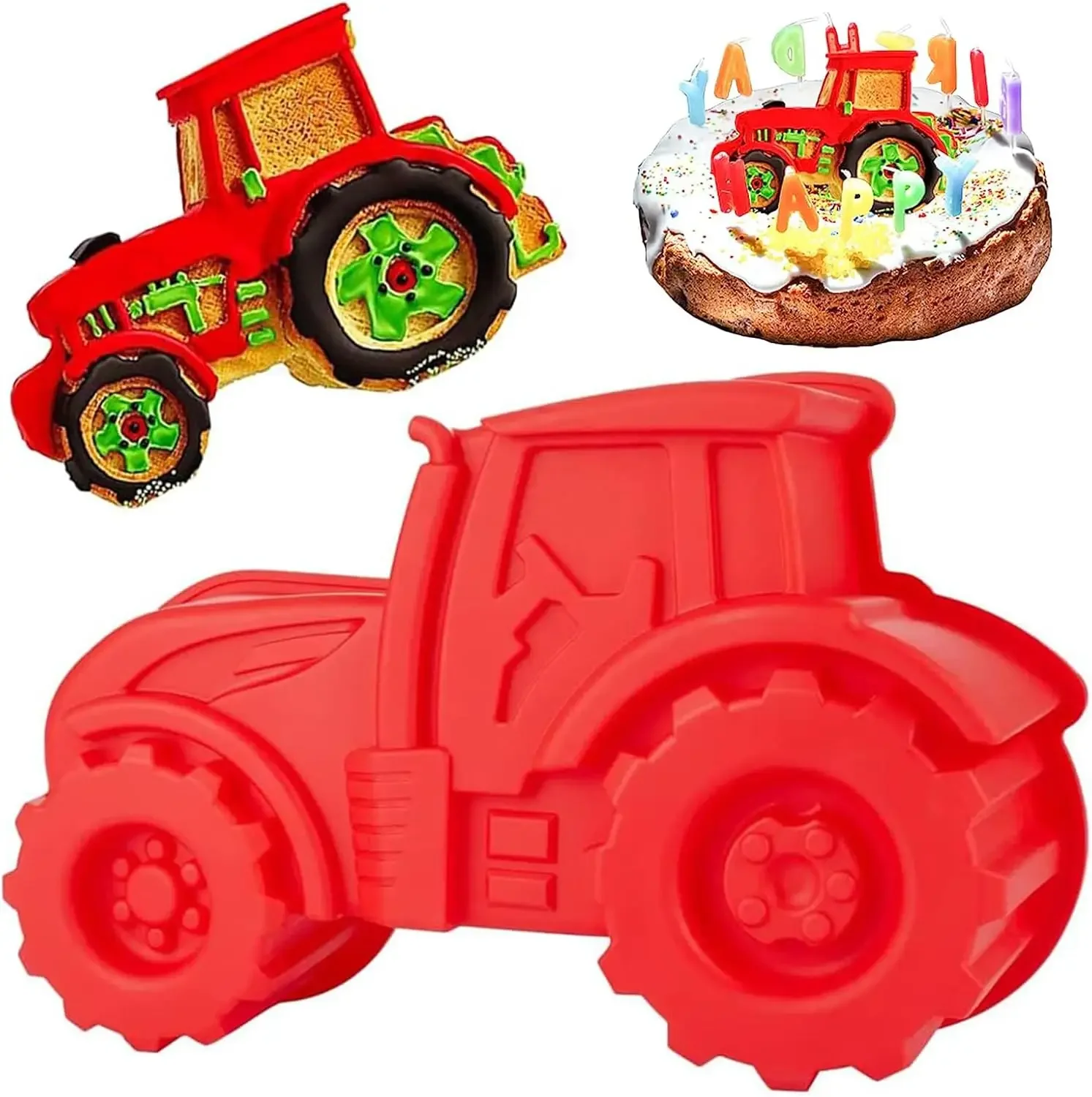 Bunny Cake Mold - Cetakan kue silikon traktor 3D DIY