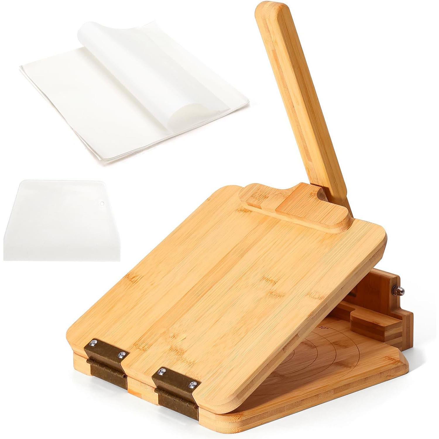 Dumpling Press Set - Alat pembuat tortilla dari bambu dan