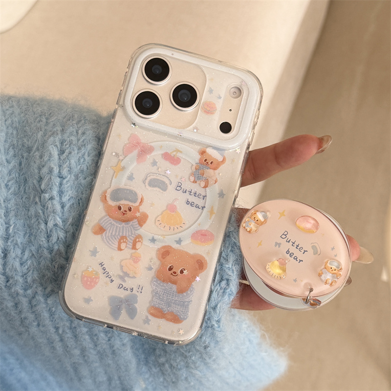Taco Stand Holder - Casing Ponsel Magnetik Beruang Kartun Kawaii