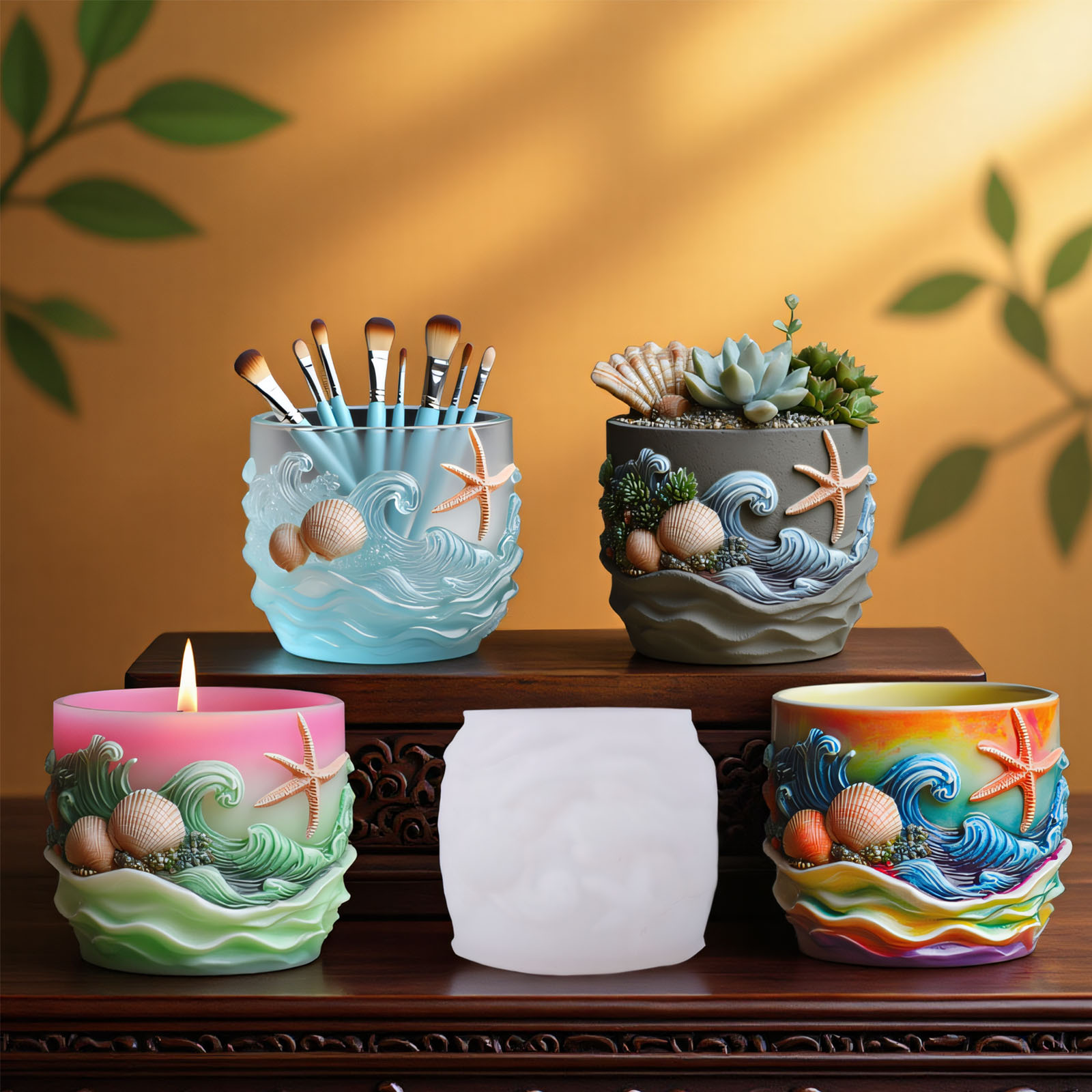 Potsticker Mold - Cetakan Silikon Resin Bentuk Kerang Bintang