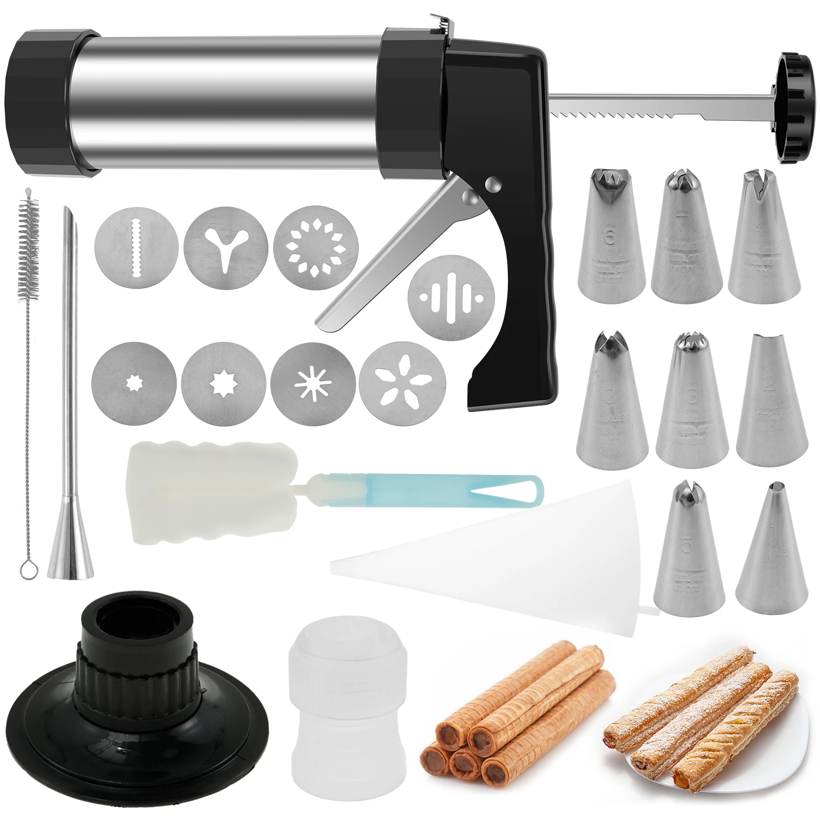 Churros Maker Gun - Mesin Pembuat Churro Kit Pistol Churro