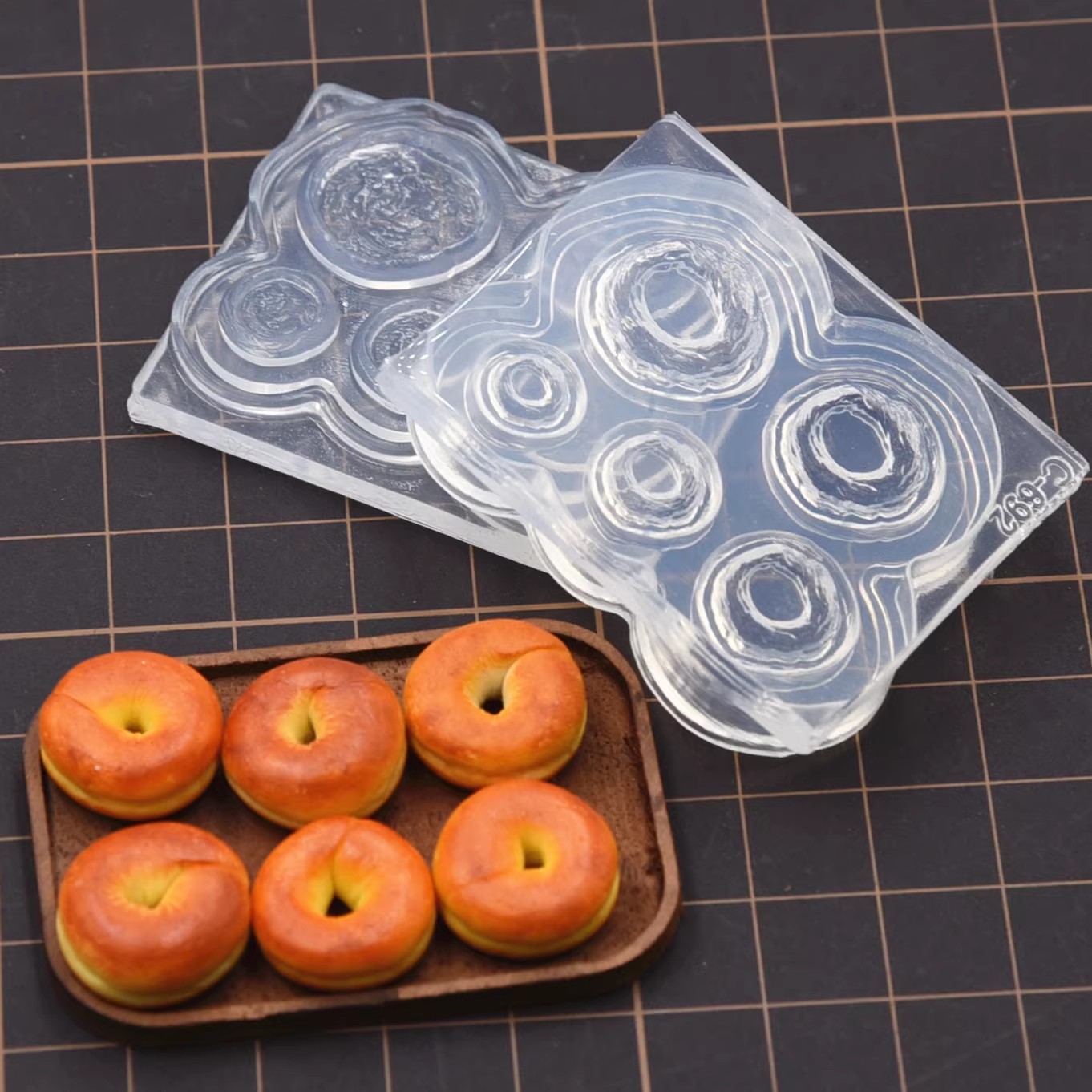 Donut Mold Silicone - Tanah Liat Polimer Mini 3D Roti