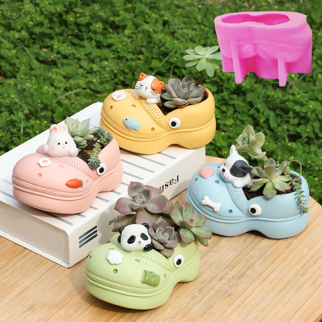 Sandal hewan 3D, Pot bunga tan - Potsticker Mold ulasan dan harga