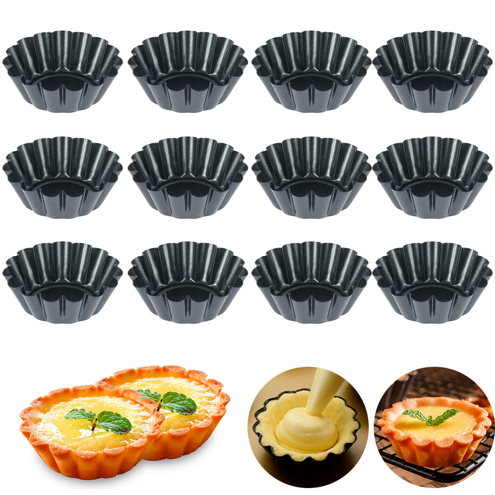 12 buah panci cetakan Tart Qui - Egg Waffle Pan ulasan dan harga