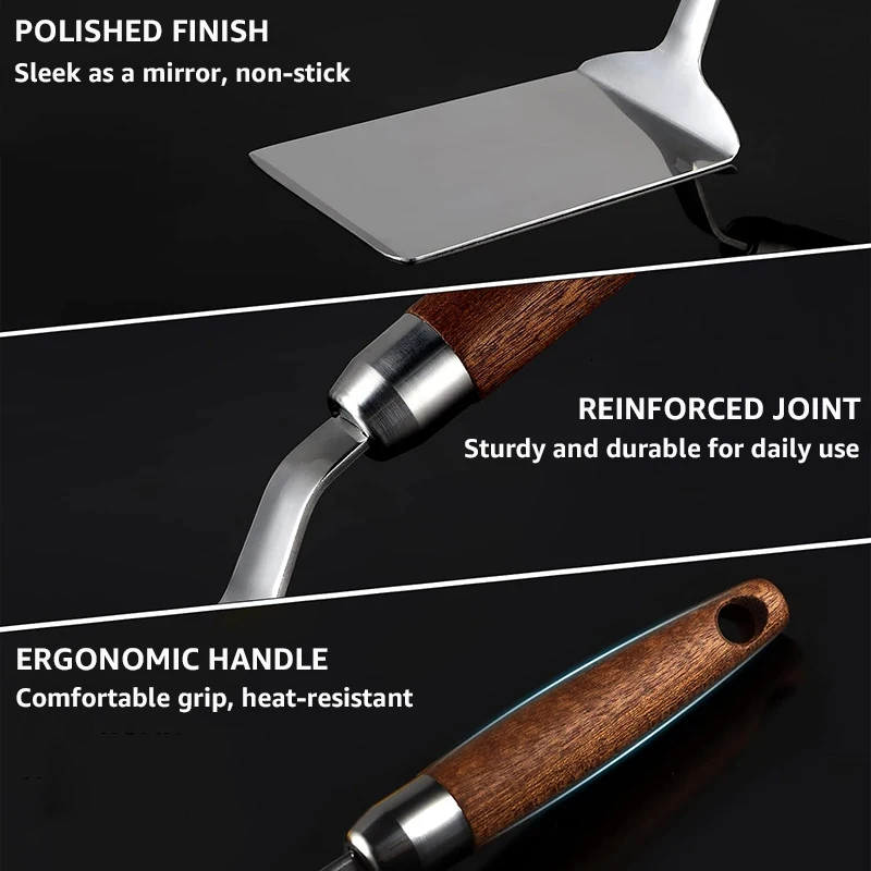 Spatula Baja Tahan Karat denga - Okonomiyaki Spatula ulasan dan harga