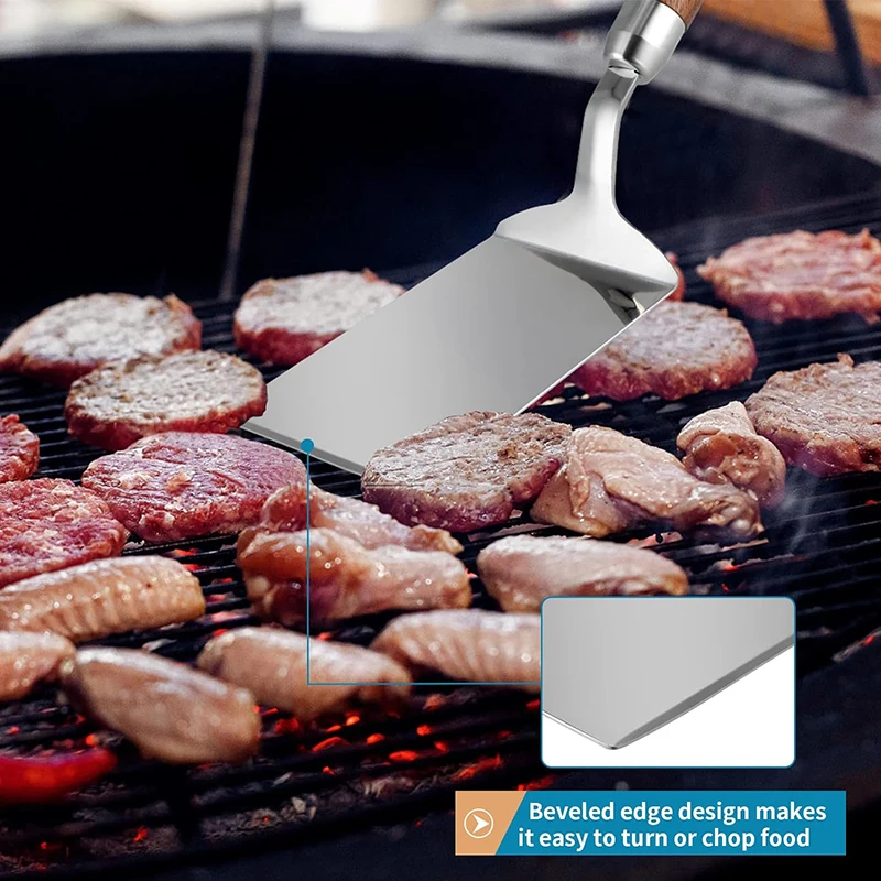Spatula Baja Tahan Karat denga - Okonomiyaki Spatula ulasan dan harga