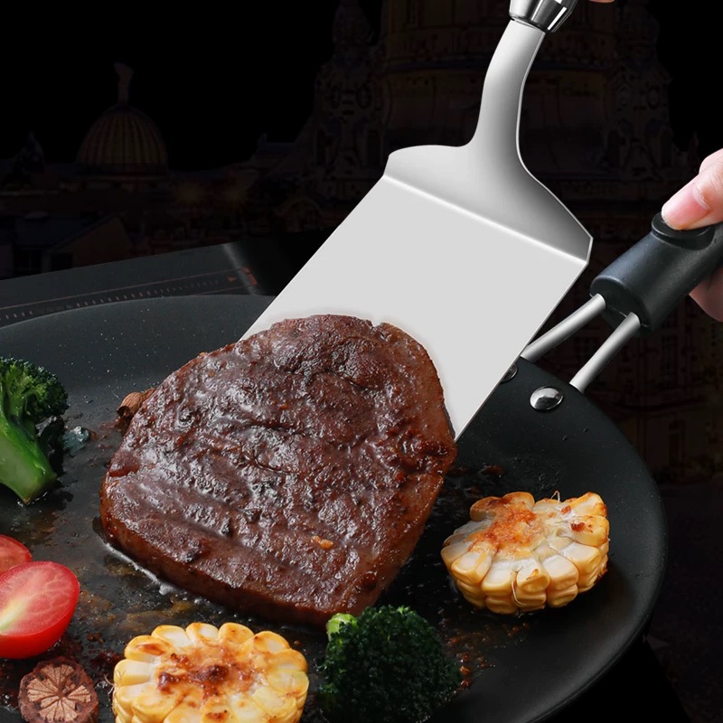 Spatula Penggorengan Stainless - Okonomiyaki Spatula ulasan dan harga