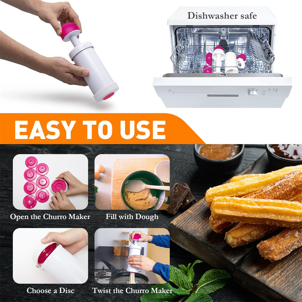 1 buah mesin pembuat tekan kue - Churros Maker Gun ulasan dan harga