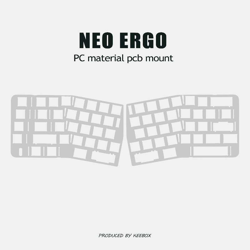 Pelat Posisi Keyboard Neo Ergo - Crepe Pan Carbon ulasan dan harga
