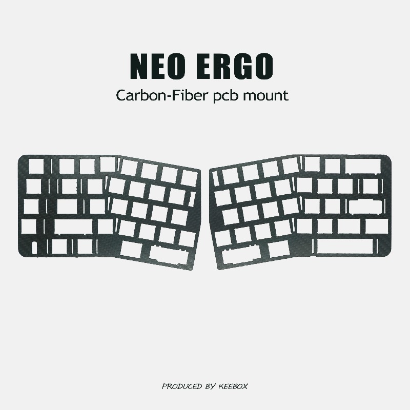 Pelat Posisi Keyboard Neo Ergo - Crepe Pan Carbon ulasan dan harga