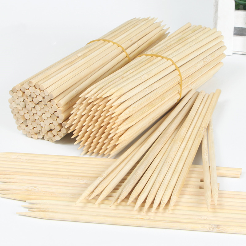 100 Buah 20-50CM Tusuk Sate Ba - Corn Dog Stick ulasan dan harga