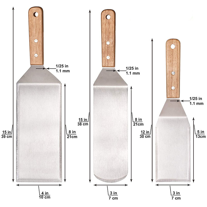 Set Spatula Profesional, Turne - Okonomiyaki Spatula ulasan dan harga