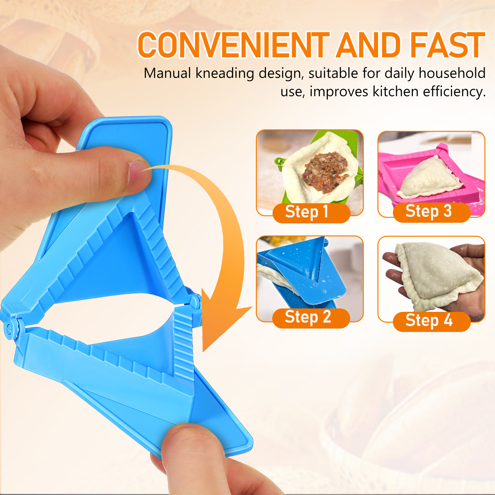 3Pcs Set Cetakan Pangsit Plast - Dumpling Press Set ulasan dan harga