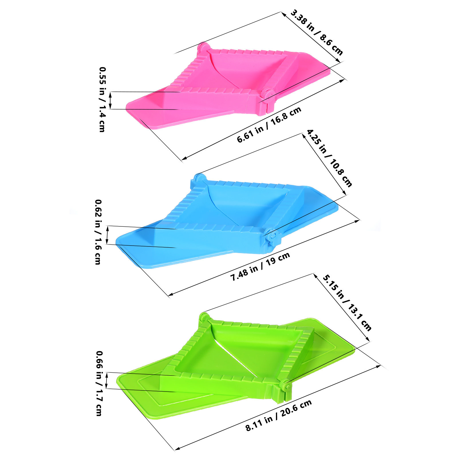 3Pcs Set Cetakan Pangsit Plast - Dumpling Press Set ulasan dan harga