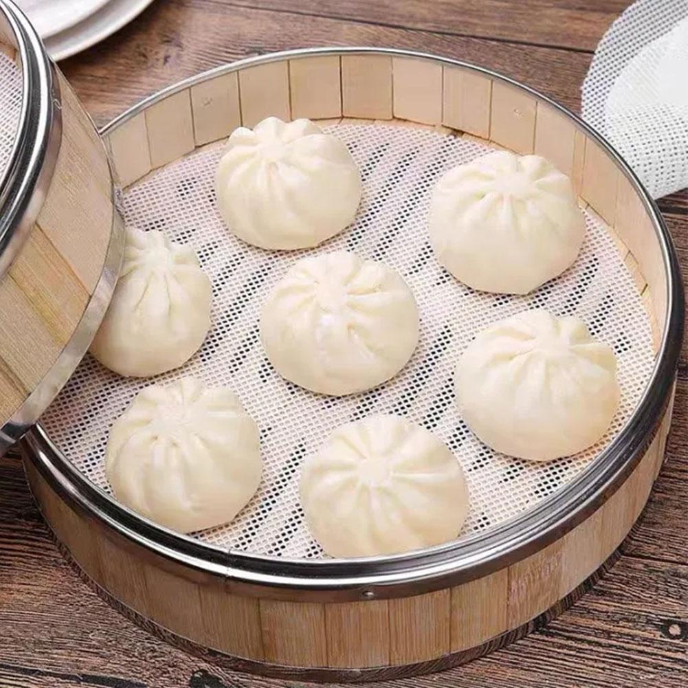 Alas Kukus Bambu Silikon Anti  - Bao Steamer Bamboo ulasan dan harga