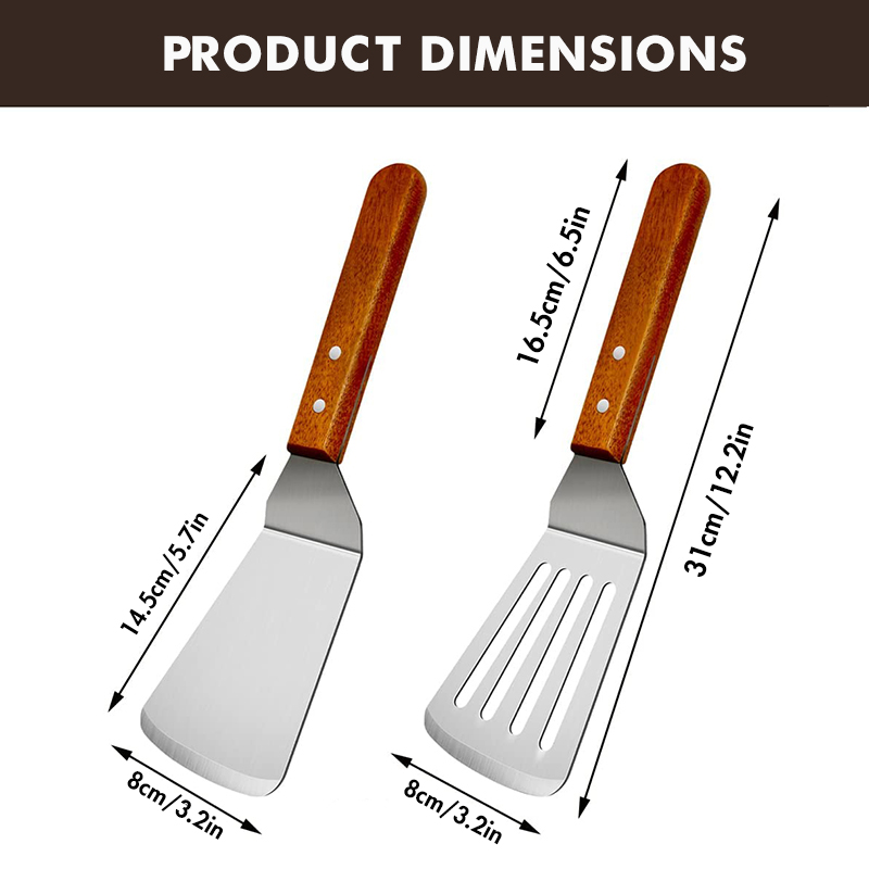 Spatula logam untuk wajan besi - Okonomiyaki Spatula ulasan dan harga