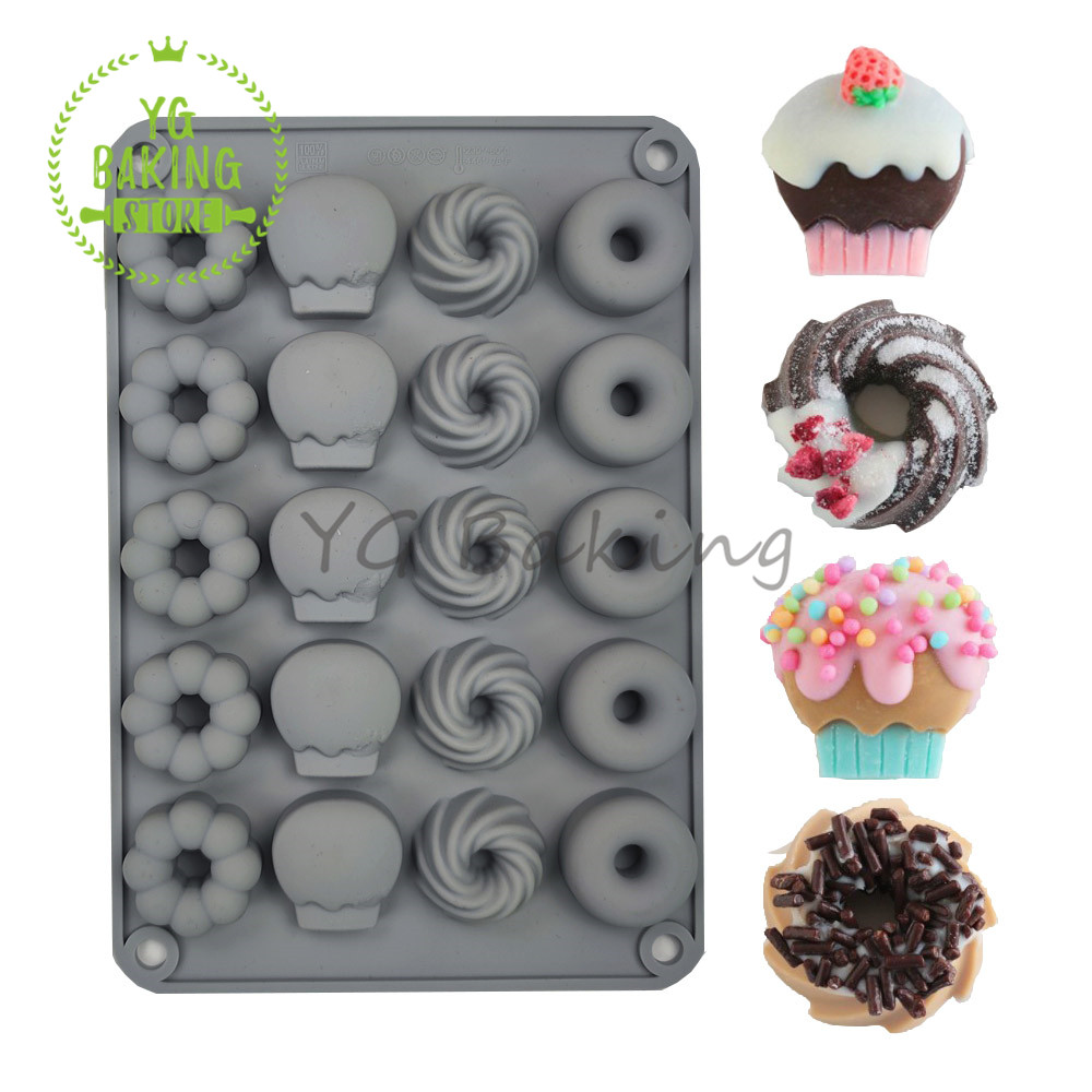 Dorica 3D Mini Donat Sawalin D - Donut Mold Silicone ulasan dan harga