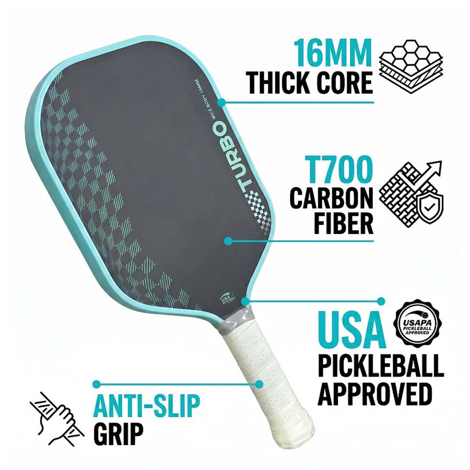 Raket Pickleball Serat Karbon  - Crepe Pan Carbon ulasan dan harga