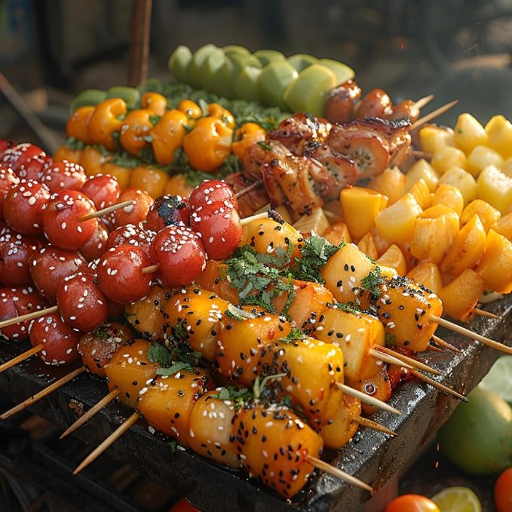 90-1350 Buah Tusuk Sate Bambu  - Corn Dog Stick ulasan dan harga