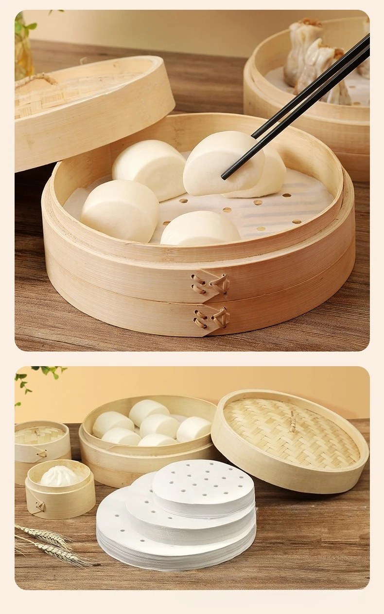 100Pcs Kertas Kukus Sekali Pak - Bao Steamer Bamboo ulasan dan harga