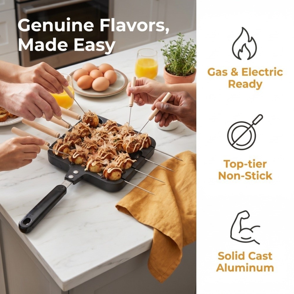 Wajan Panggang Takoyaki Alumin - Takoyaki Grill Plate ulasan dan harga