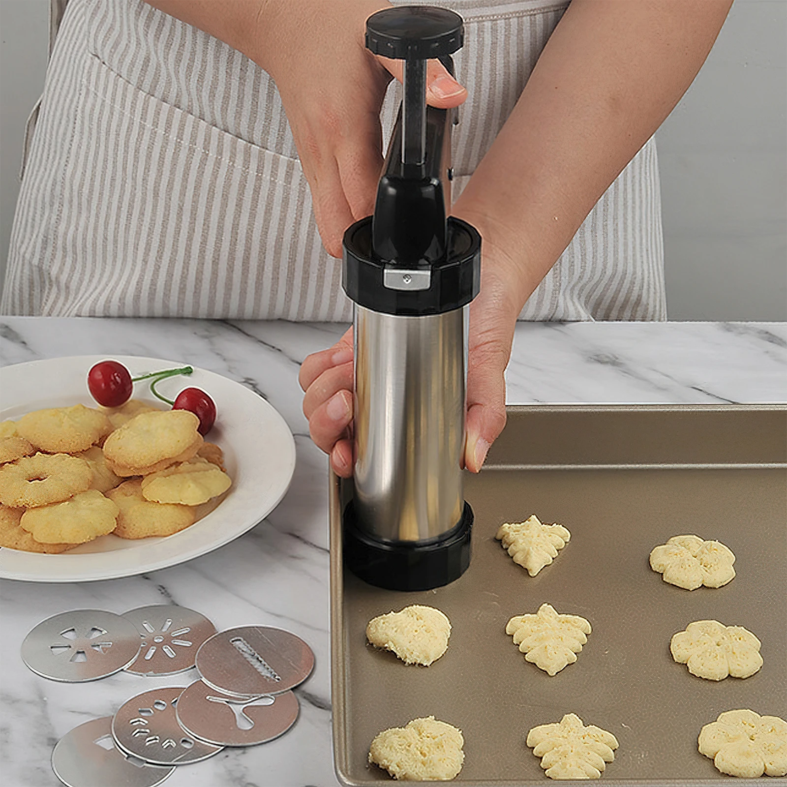 Alat Tekan Kue Natal dan Set T - Churros Maker Gun ulasan dan harga
