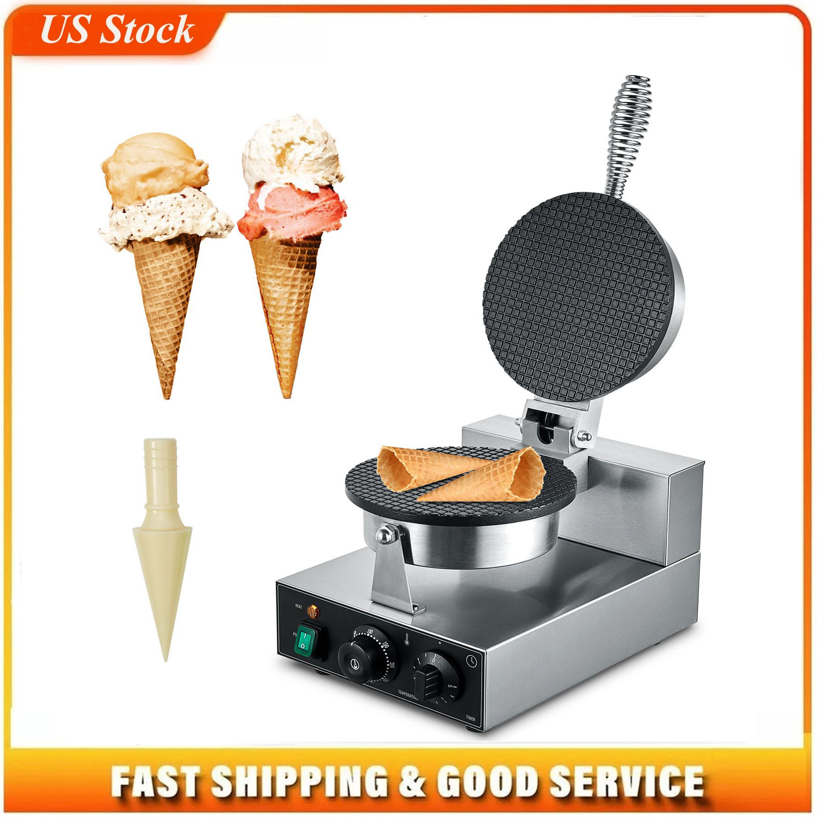 Pembuat Cone Es Krim Elektrik, - Waffle Cone Maker ulasan dan harga